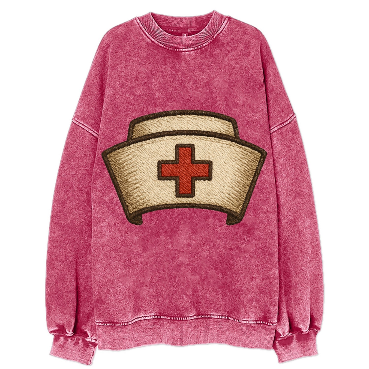 Nurse Cap  - Vintage Sweatshirt - Pink