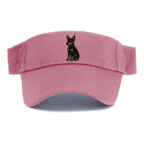 Miniature Pinscher - Black and tan sitti Visor