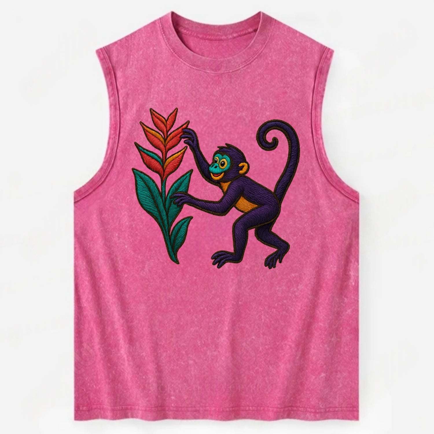 Spider Monkey - Vintage Washed Tank - Pink