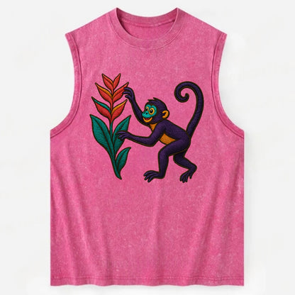 Spider Monkey - Vintage Washed Tank - Pink