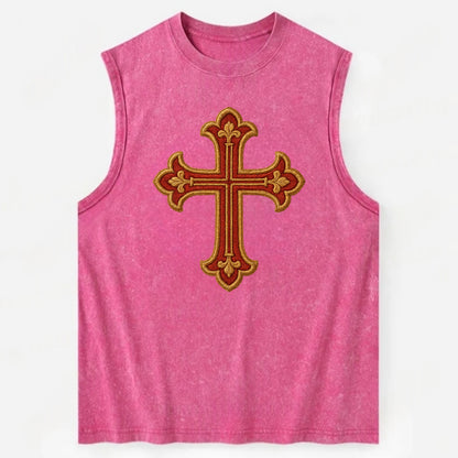 Armenian Cross - Vintage Washed Tank - Pink
