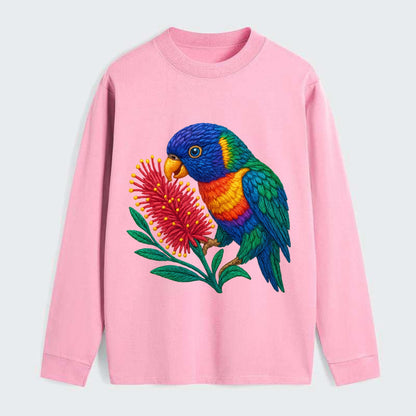 Rainbow Lorikeet Bottlebrush - Classic Long Sleeve Shirt - Pink