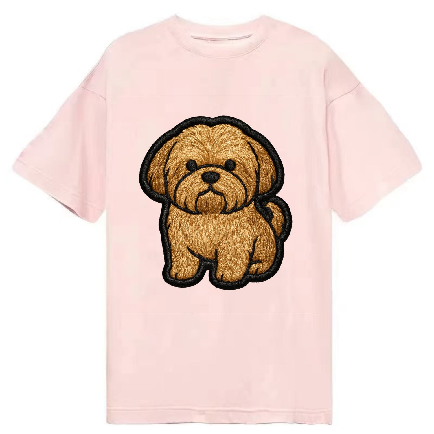 Shih Tzu - Minimalist fluffy design with - Classic T-shirt - Pink