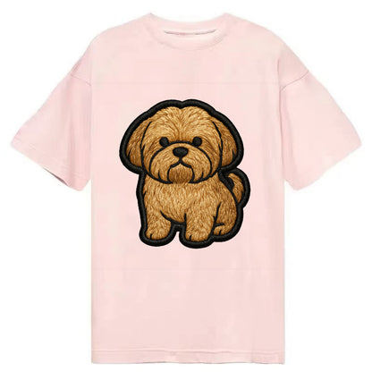 Shih Tzu - Minimalist fluffy design with - Classic T-shirt - Pink
