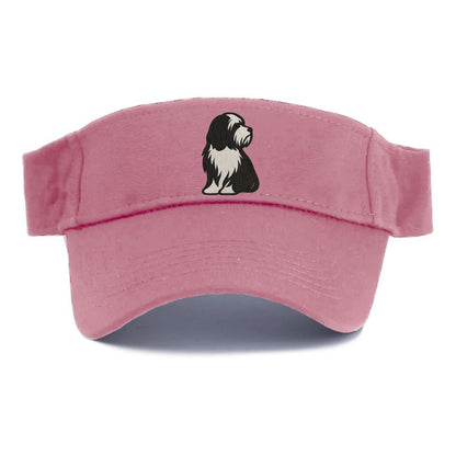 Tibetan Terrier - Black and white long c - Visor - Pink