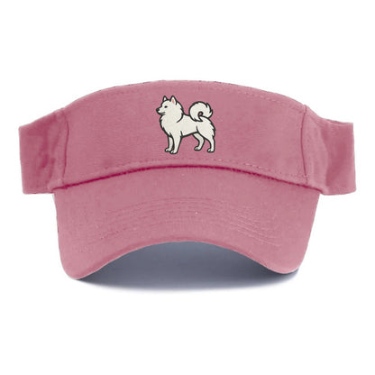 American Eskimo Dog - White spitz embroidered standing design - Visor - Pink