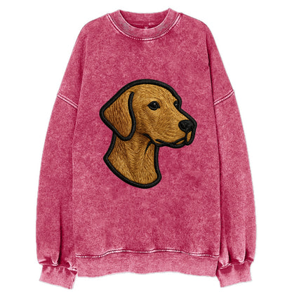 Vizsla - Modern noble design with bold b - Vintage Sweatshirt - Pink
