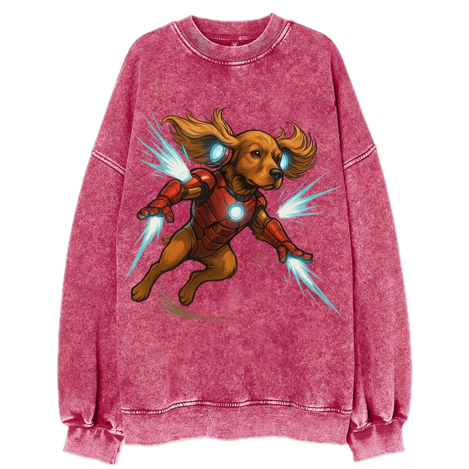 Cocker Spaniel Iron Man  - Vintage Sweatshirt - Pink