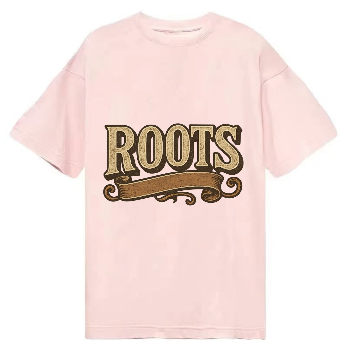 Bold typography design - "ROOTS" - where you come from, heritage - Classic T-shirt - Pink