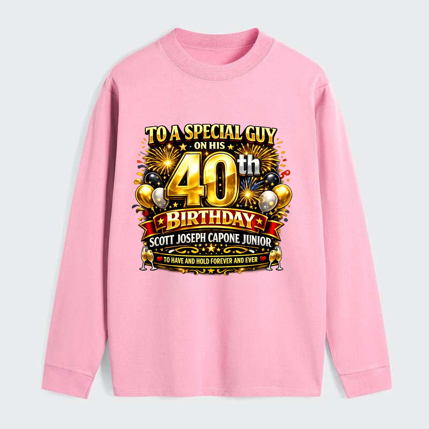 Special 40th Birthday - Classic Long Sleeve Shirt - Pink