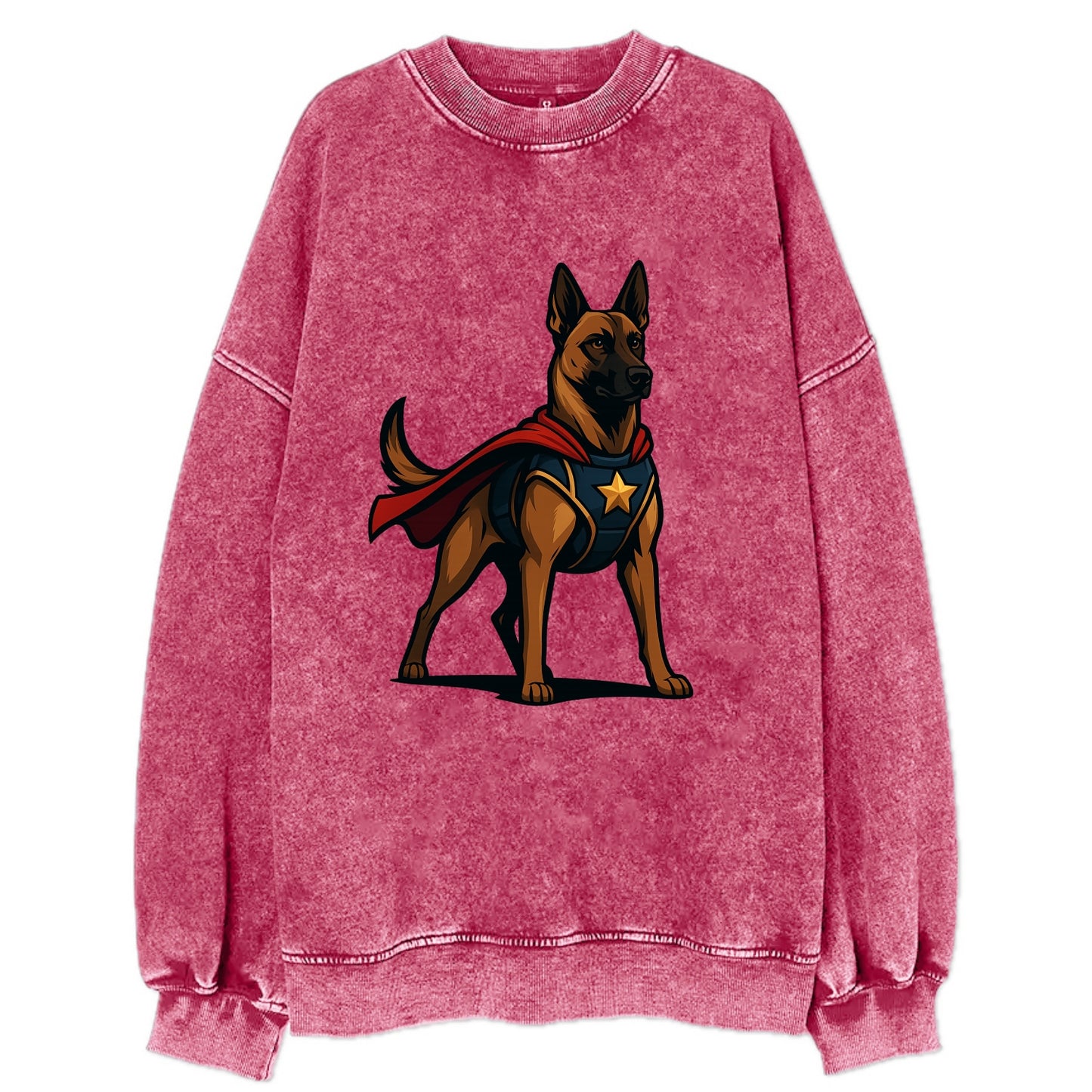 Belgian Malinois Guardian Hero  - Vintag Vintage Sweatshirt - Pink