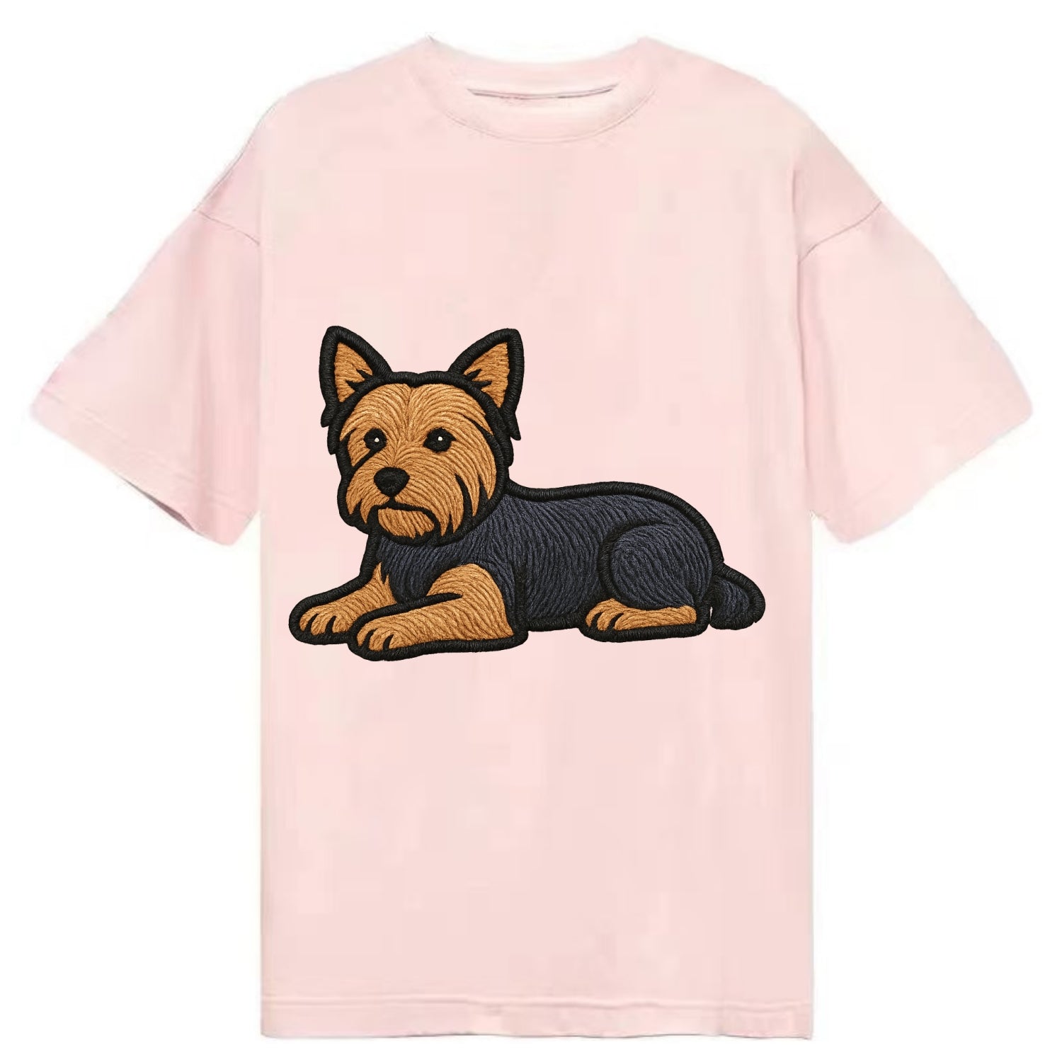 Yorkshire Terrier - Blue and tan relaxed Classic T-shirt - Pink