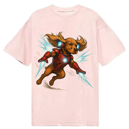 Cocker Spaniel Iron Man  - Classic T-shirt - Pink