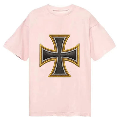 Teutonic Cross  - Classic T-shirt - Pink