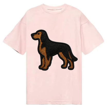 Gordon Setter - Modern setter silhouette - Classic T-shirt - Pink
