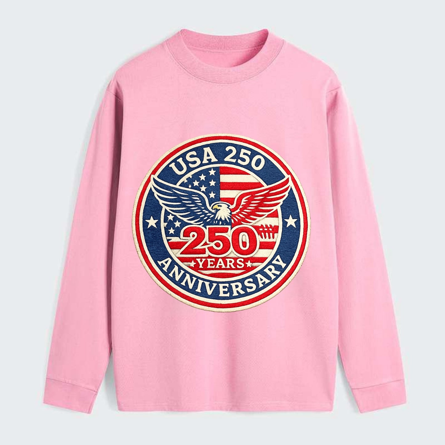 Usa 250th Anniversary Eagle - Classic Long Sleeve Shirt - Pink