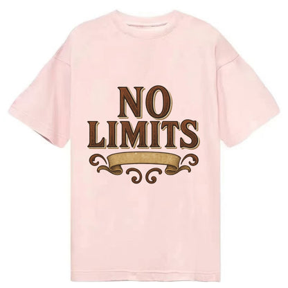 Bold typography design - "NO LIMITS" - boundless potential - Classic T-shirt - Pink