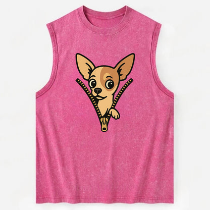 Chihuahua - Vintage Washed Tank - Pink