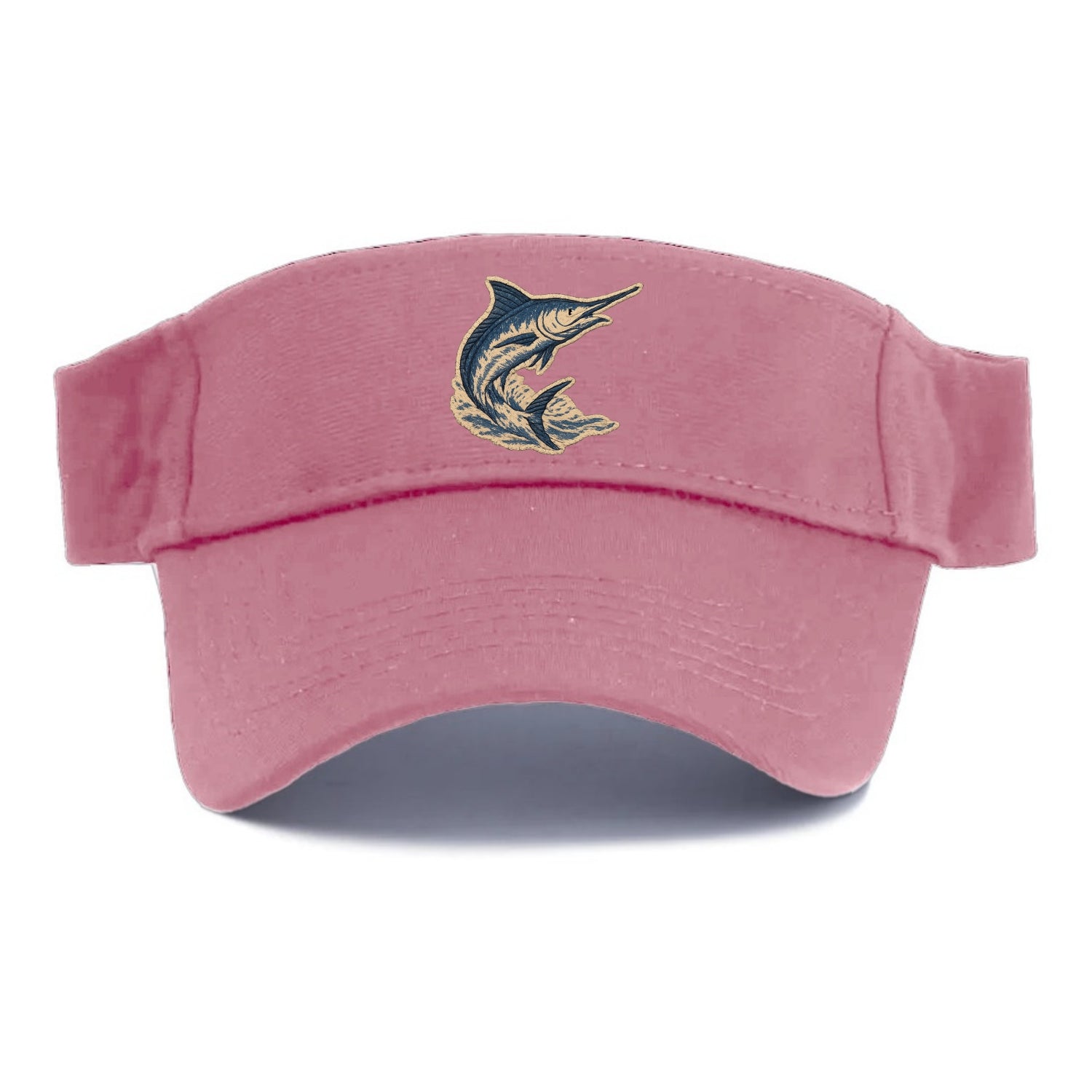 SWORDFISH MARLIN - leaping marlin in blue and silver , sport fishing - Visor - Pink