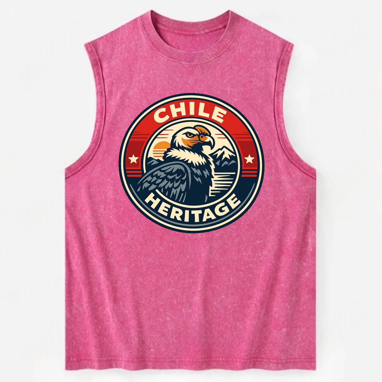 Andean Spirit Emblem - Vintage Washed Tank - Pink