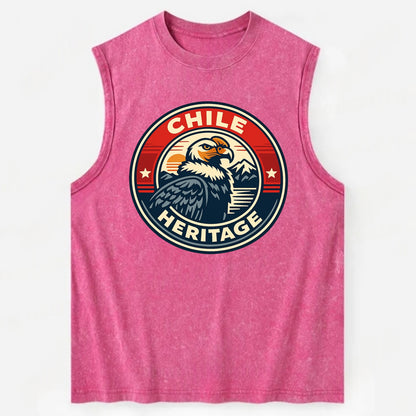 Andean Spirit Emblem - Vintage Washed Tank - Pink