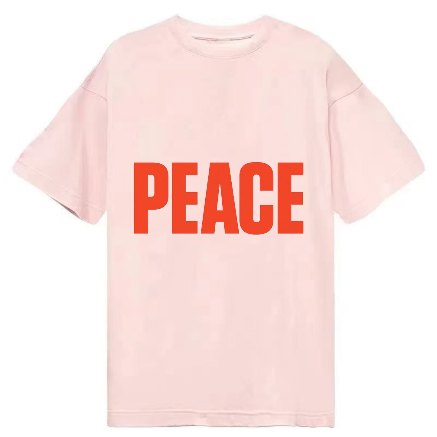 Bold typography design - "PEACE" - inner calm, tranquility, serenity - Classic T-shirt - Pink