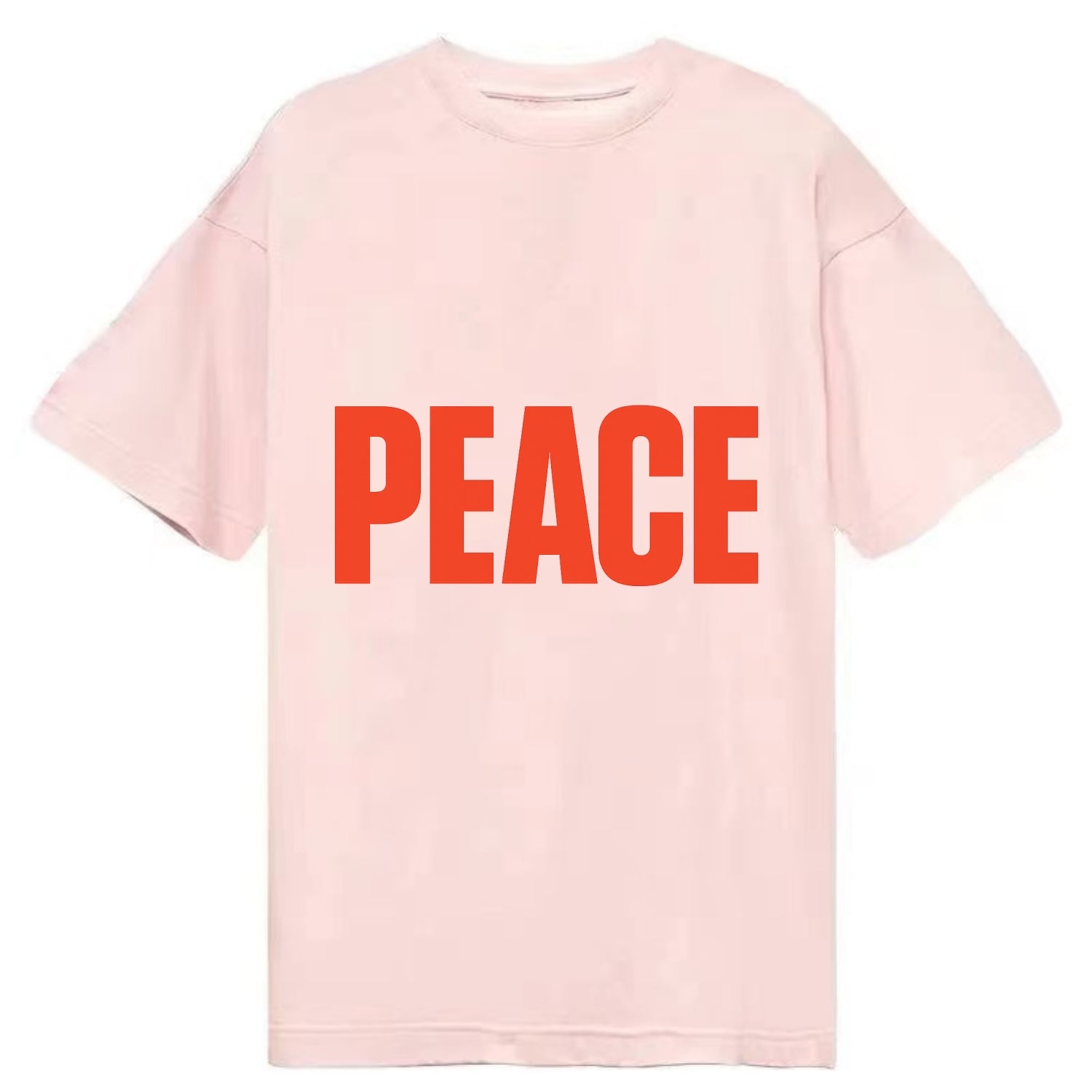 Bold typography design - "PEACE" - inner calm, tranquility, serenity - Classic T-shirt - Pink