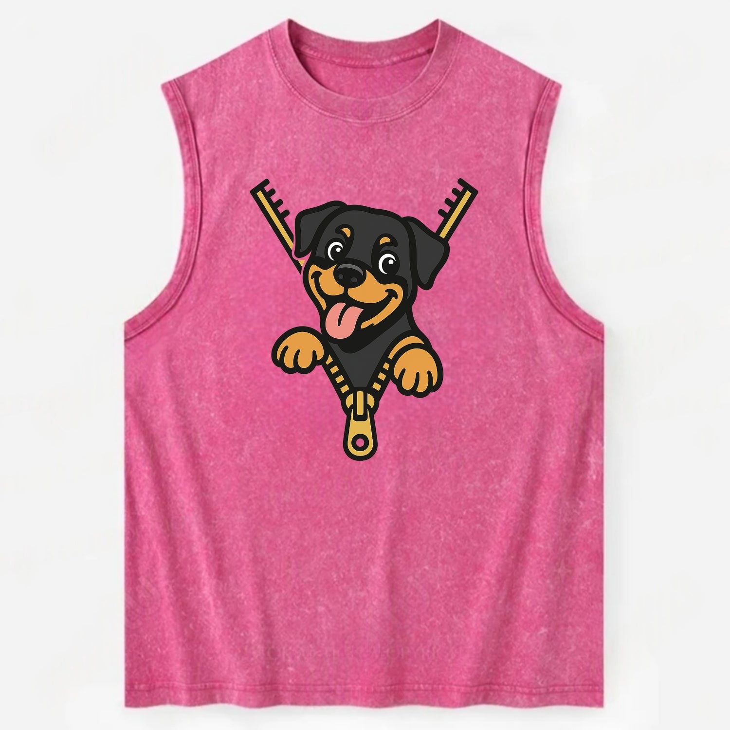 Rottweiler - Vintage Washed Tank - Pink