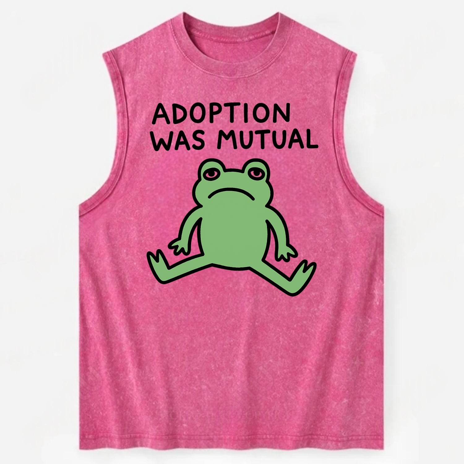 ADOPTION WAS MUTUAL | Animal choosing human - Vintage Washed Tank - Pink