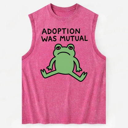 ADOPTION WAS MUTUAL | Animal choosing human - Vintage Washed Tank - Pink