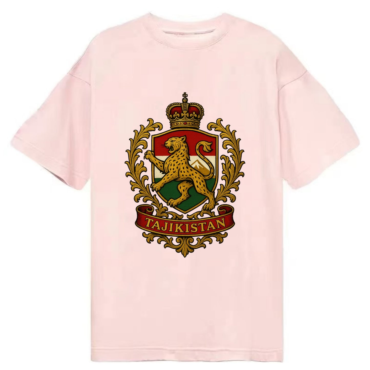 Tajikistan Heritage Badge  - Classic T-shirt - Pink