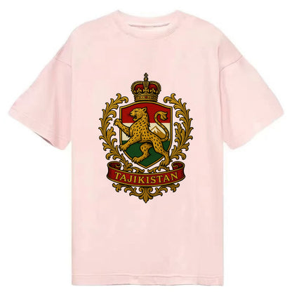 Tajikistan Heritage Badge  - Classic T-shirt - Pink