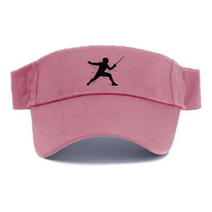 Fencer lunging attack position - Visor - Pink