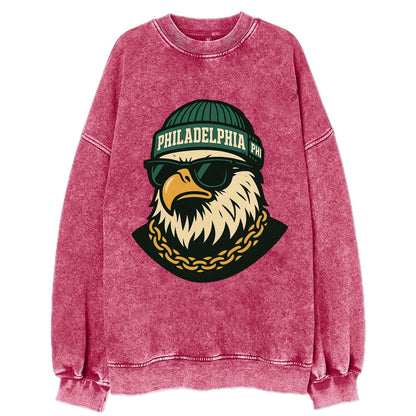 "eagle" "philadelphia" "phi" "green" "us East" - Vintage Sweatshirt - Pink