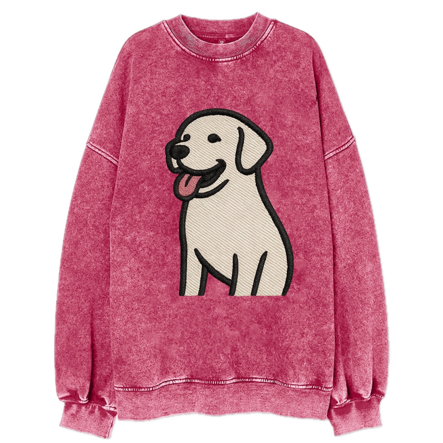 Labrador - Happy panting expression - Vi Vintage Sweatshirt - Pink