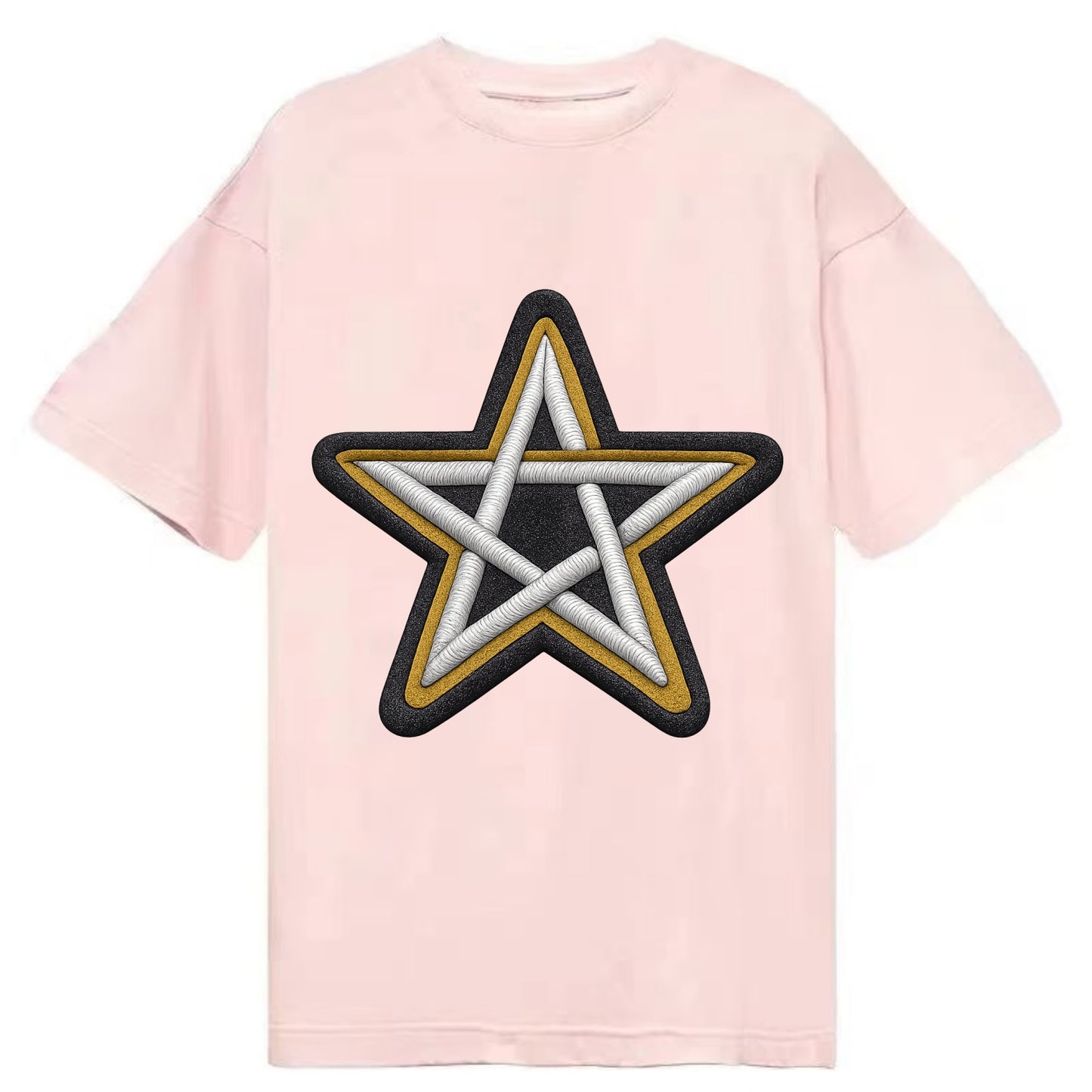PENTAGRAM STAR - five point star in silver , protection - Classic T-shirt - Pink