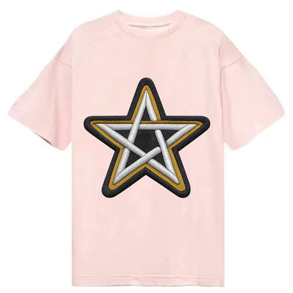 PENTAGRAM STAR - five point star in silver , protection - Classic T-shirt - Pink