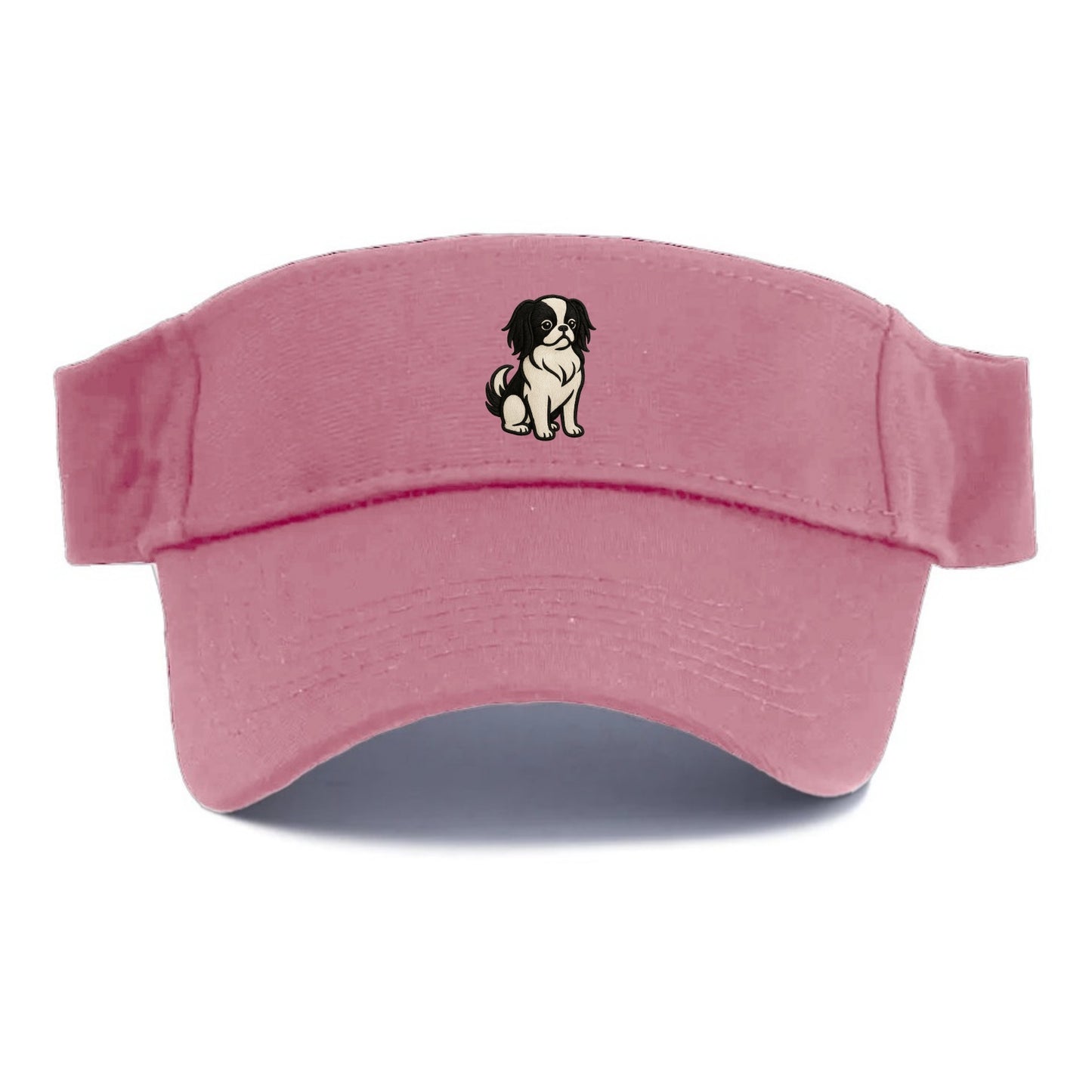 Japanese Chin - Black and white sitting Visor - Pink