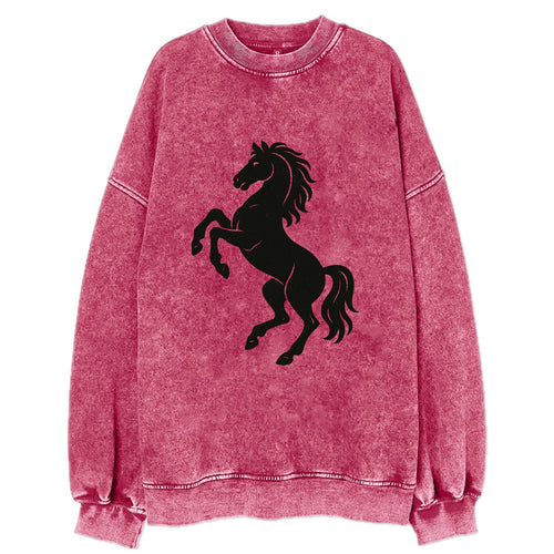 Stallion rearing on hind legs - Vintage Sweatshirt