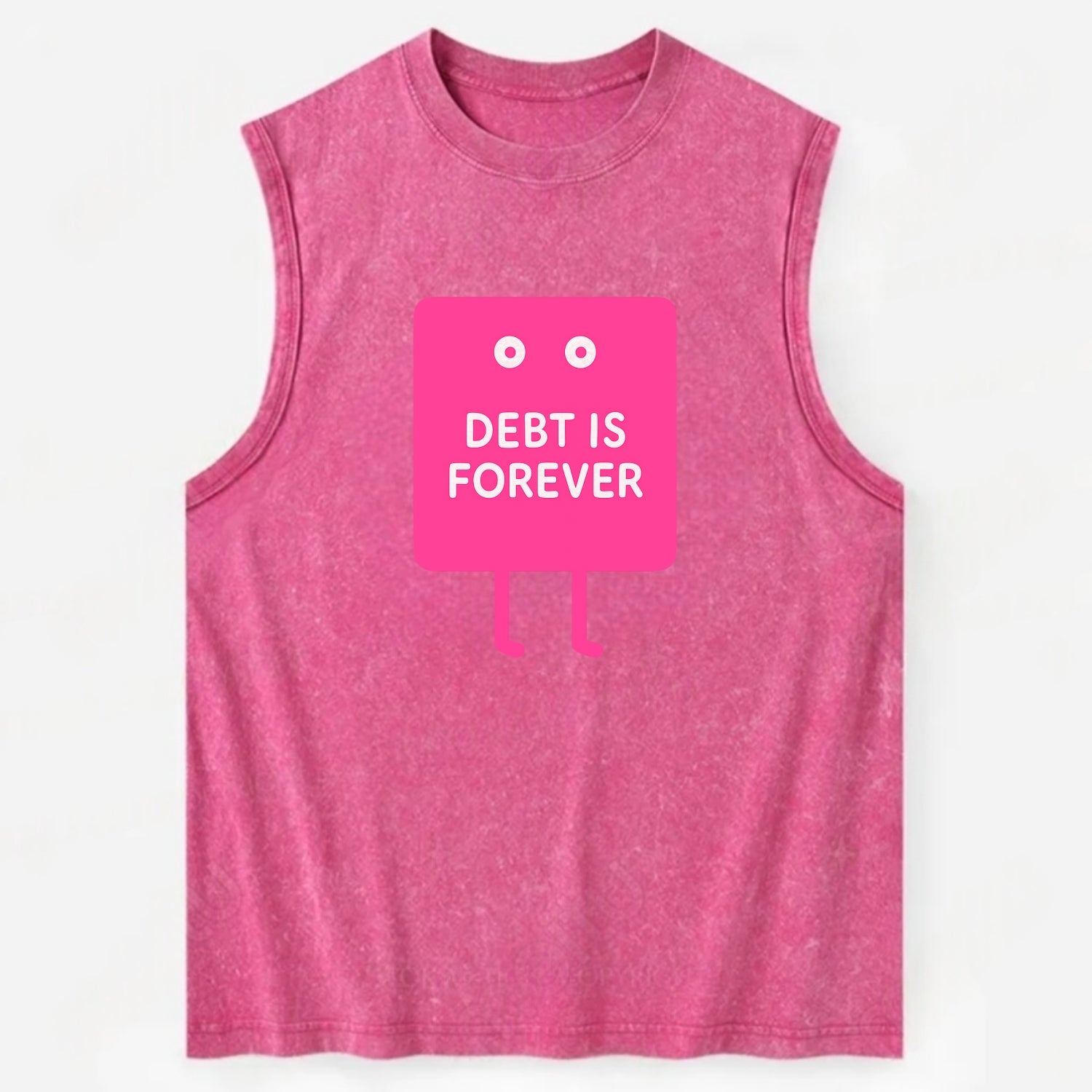 DEBT IS FOREVER | Immortal credit card - Vintage Washed Tank - Pink