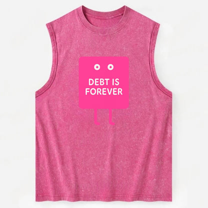 DEBT IS FOREVER | Immortal credit card - Vintage Washed Tank - Pink