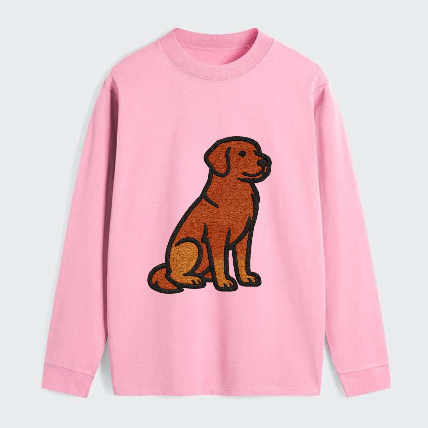 Nova Scotia Duck Tolling Retriever - Red embroidered pose - Classic Long Sleeve Shirt - Pink