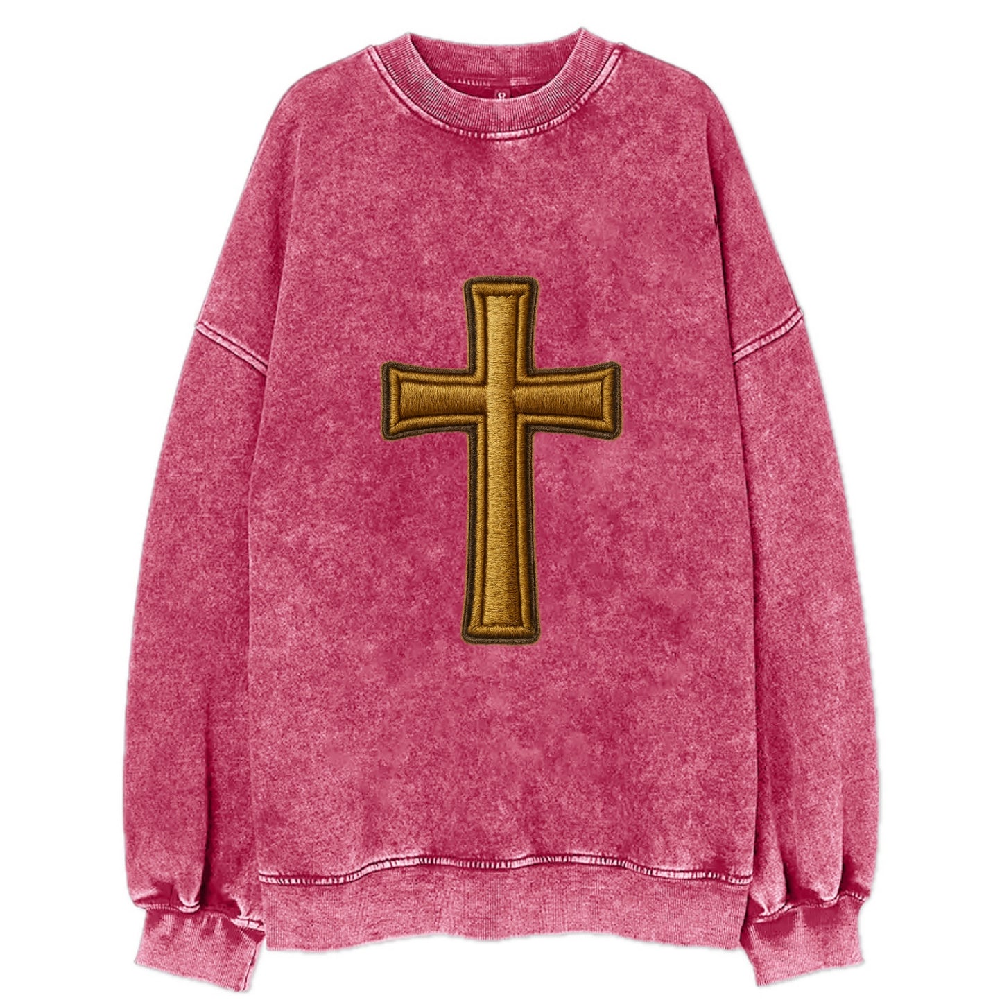 Latin Cross - Vintage Sweatshirt - Pink