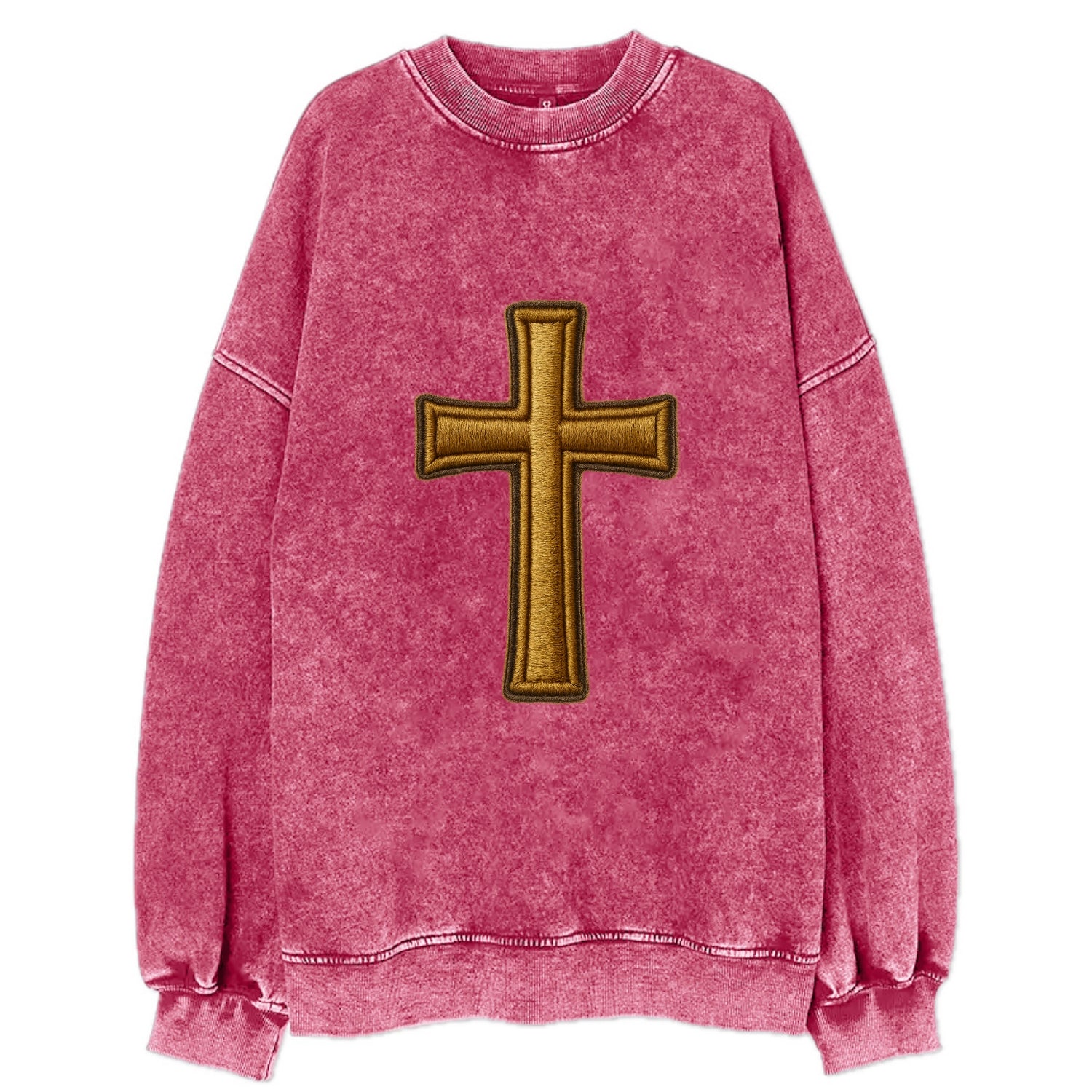 Latin Cross - Vintage Sweatshirt - Pink