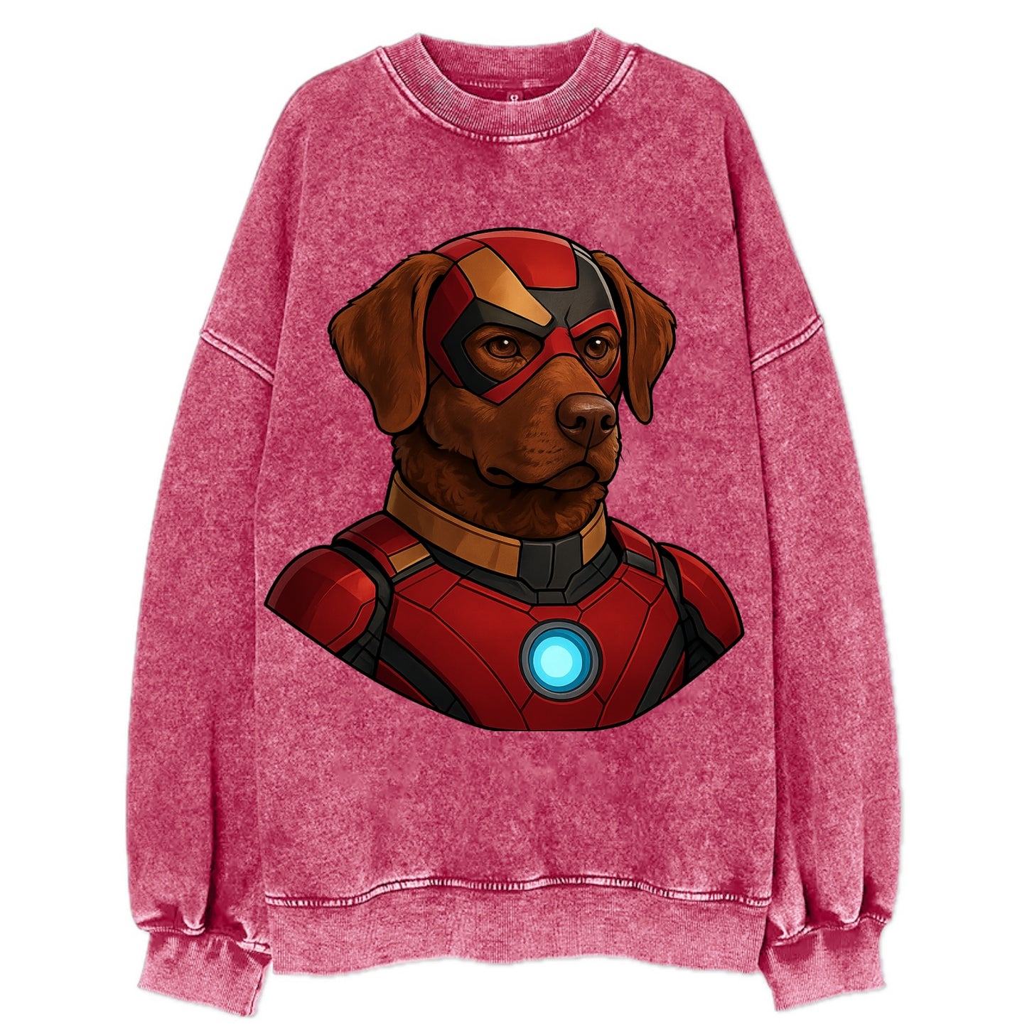 Chesapeake Bay Retriever Loyal Hero  - V Vintage Sweatshirt - Pink