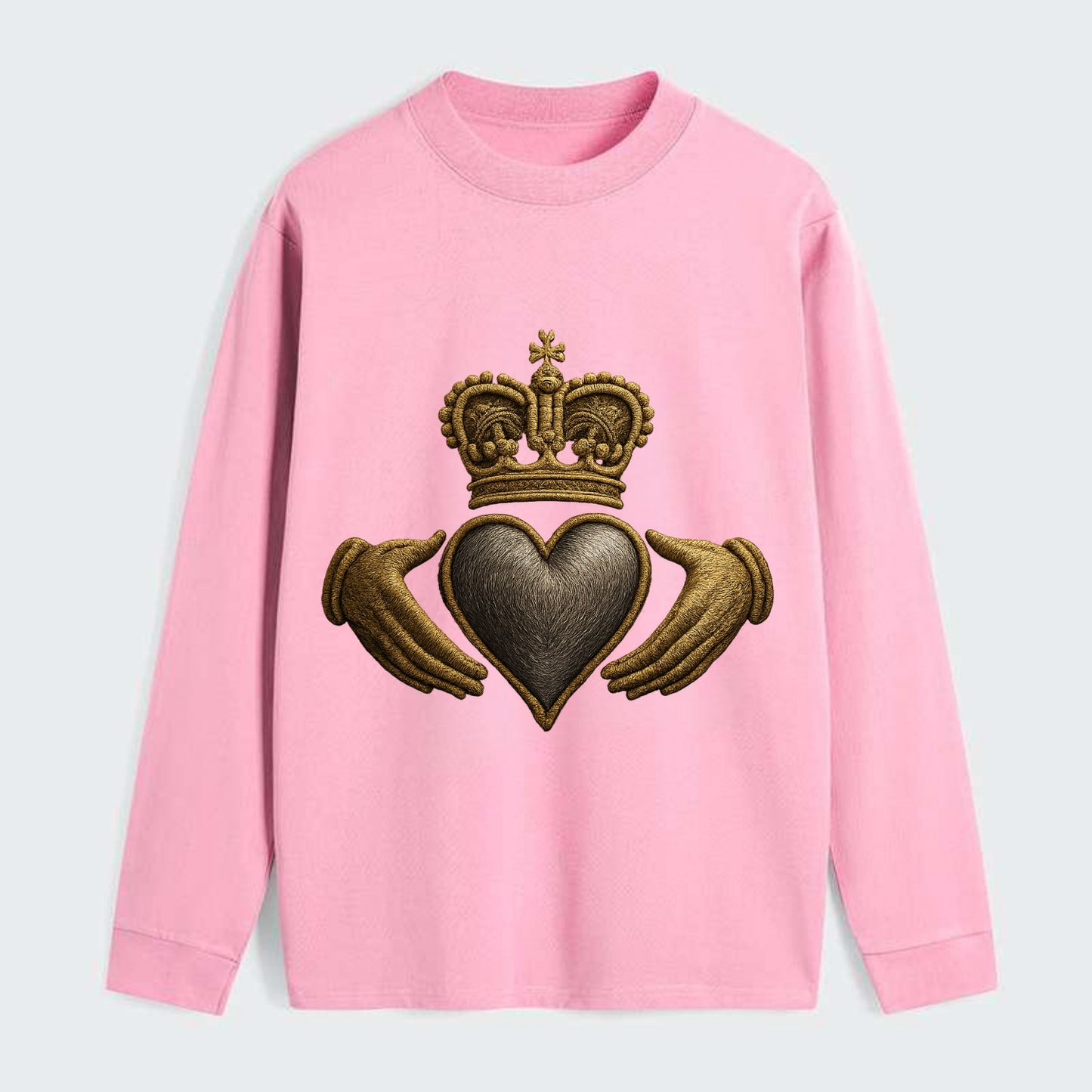 Claddagh Symbol  - Classic Long Sleeve Shirt - Pink