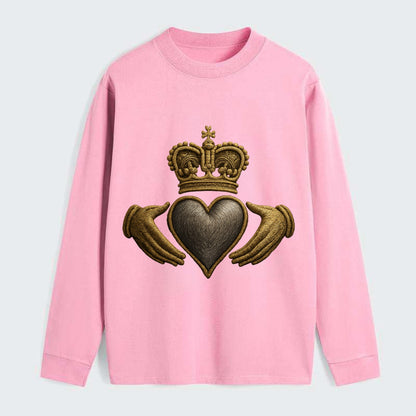 Claddagh Symbol  - Classic Long Sleeve Shirt - Pink