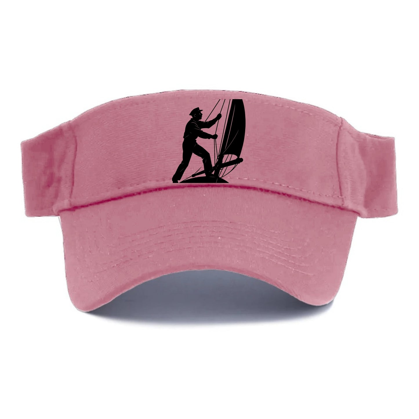 Sailor adjusting the boom on a sailboat - Visor - Pink