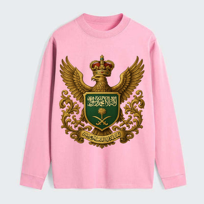Saudi Arabia Heritage Badge - Classic Long Sleeve Shirt - Pink