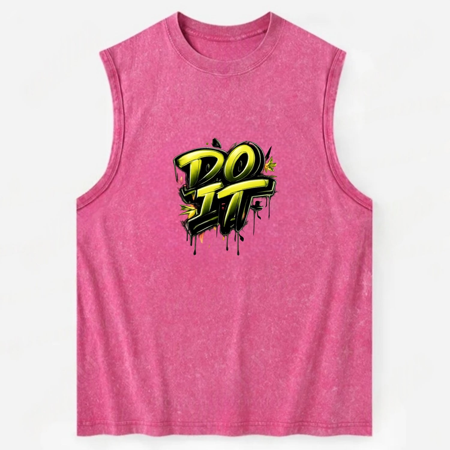 Bold typography design - "DO IT" - just do it, stop waiting - Vintage Washed Tank - Pink
